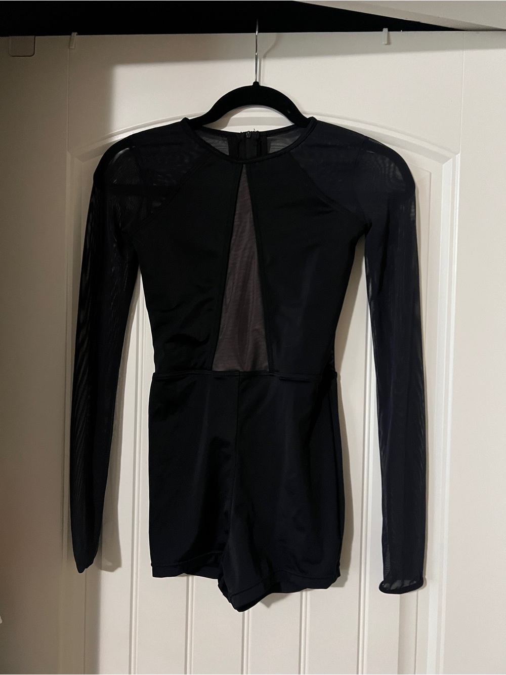 balera Black Mesh-Inset Dance Romper